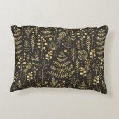 Seamless holiday pattern with leaves, branches, be アクセントクッション (裏面)