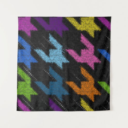 Seamless Hounds-tooth pattern. Imitation of a text タペストリー (正面(横))