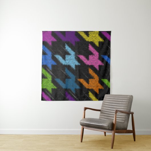 Seamless Hounds-tooth pattern. Imitation of a text タペストリー (インサイチュ(横))