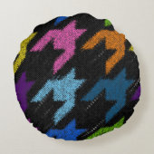 Seamless Hounds-tooth pattern. Imitation of a text ラウンドクッション (裏面)