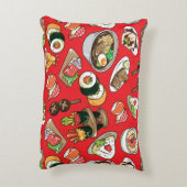seamless Japanese food pattern アクセントクッション (裏面(縦))
