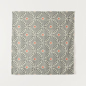 Seamless japanese vintage pattern on texture backg タペストリー (正面(横))