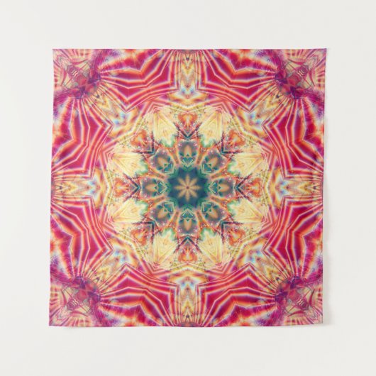 Seamless kaleidoscope colorful texture. Illustrati タペストリー (正面)