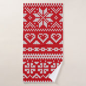 Seamless knitting pattern Norway festive sweater d バスタオル (バスタオル)