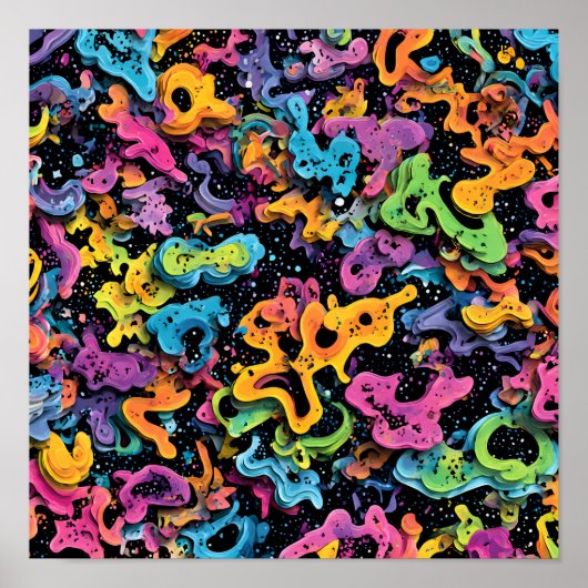 Seamless Layered Graphic: Sticker Shock Scatter ポスター (正面)