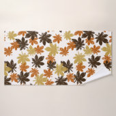 seamless leaf pattern with grunge effect バスタオル (バスタオル)