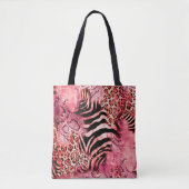 Seamless leopard pattern, abstract zebra. leopard, トートバッグ (正面)