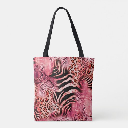 Seamless leopard pattern, abstract zebra. leopard, トートバッグ (裏面)