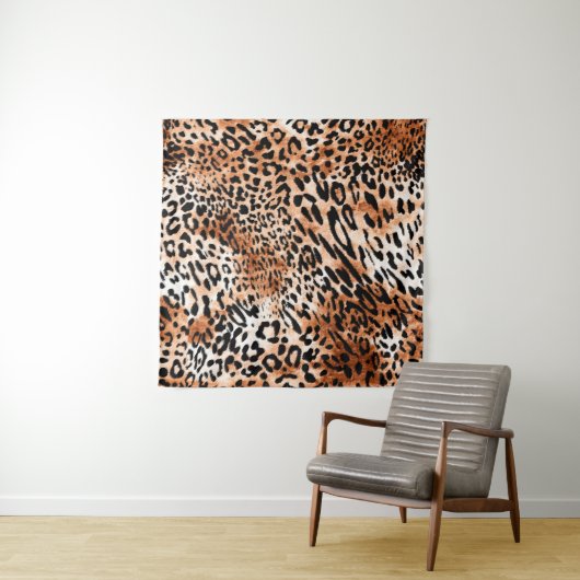 Seamless leopard pattern, african animal print タペストリー (インサイチュ(横))