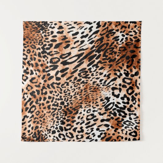 Seamless leopard pattern, african animal print タペストリー (正面)