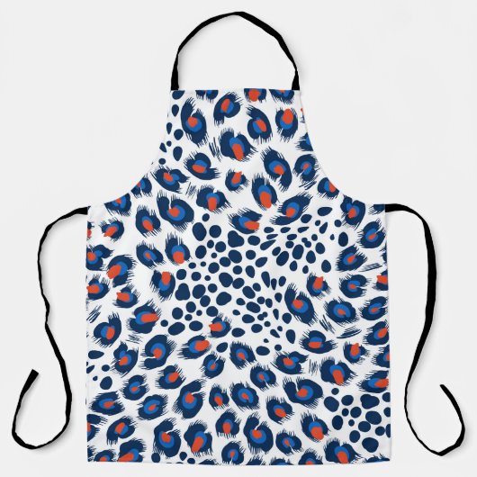 Seamless leopard skin pattern. Vintage. エプロン (正面)