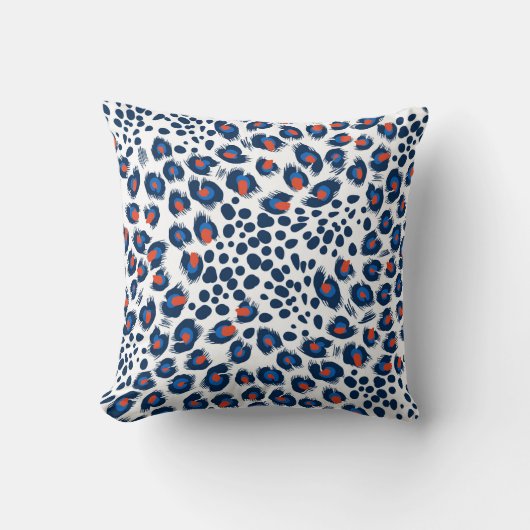 Seamless leopard skin pattern. Vintage.  クッション (正面)