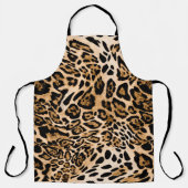 Seamless leopard texture, animal skin エプロン (正面)