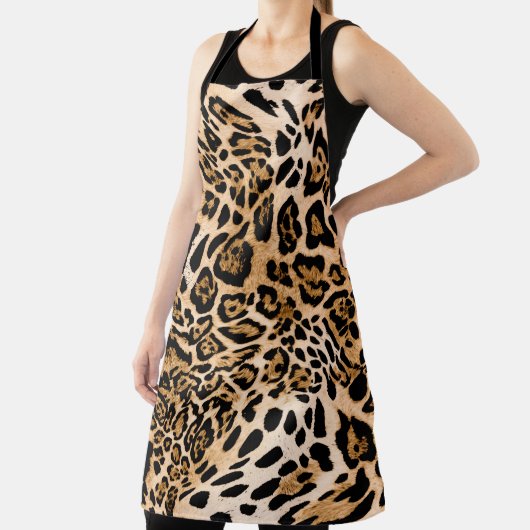 Seamless leopard texture, animal skin エプロン (インサイチュ)