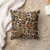 Seamless leopard texture, animal skin クッション (ブランケット)