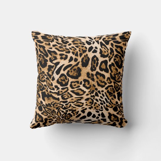 Seamless leopard texture, animal skin クッション (裏面)