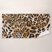 Seamless leopard texture, animal skin バスタオル (バスタオル)