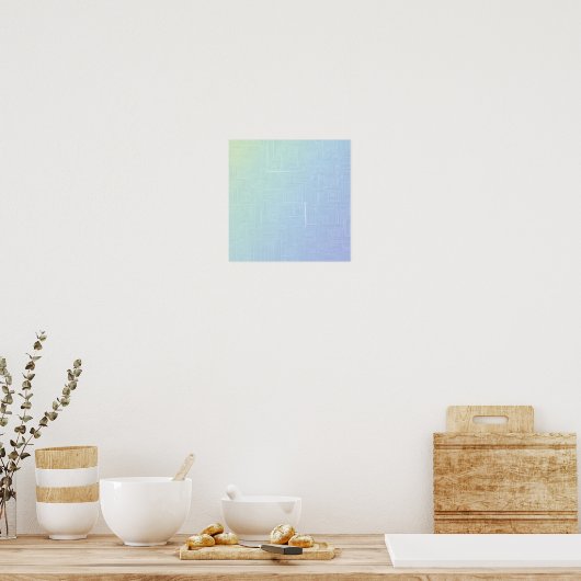 Seamless Light & Airy Layered Labyrinth Pattern ポスター (キッチン)