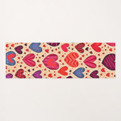 Seamless Love Heart Pattern Art ヨガマット (裏面(横))