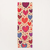 Seamless Love Heart Pattern Art ヨガマット (裏面)