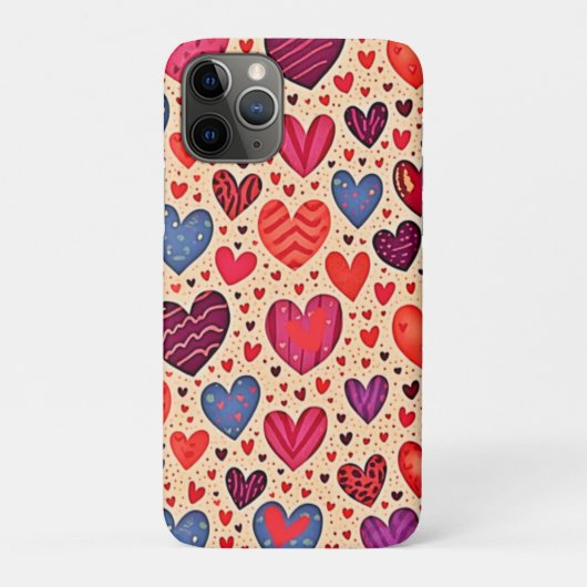 Seamless Love Heart Pattern Art Case-Mate iPhoneケース (裏)