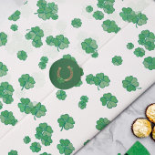 Seamless Lucky Four-Leaf Clover Pattern 薄葉紙