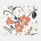 Seamless luxury pattern with flowersflower, lace, フリースブランケット (正面(横))