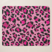 Seamless luxury pink leopard pattern. シェルパブランケット (正面(横))