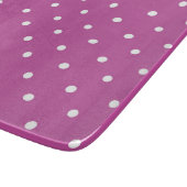 Seamless magenta background polka dot pattern カッティングボード (角)