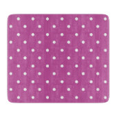 Seamless magenta background polka dot pattern カッティングボード (正面)