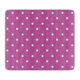 Seamless magenta background polka dot pattern カッティングボード