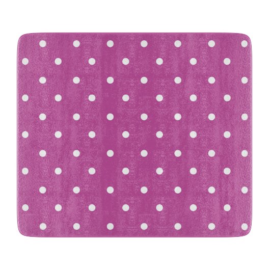 Seamless magenta background polka dot pattern カッティングボード (正面)
