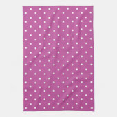 Seamless magenta background polka dot pattern キッチンタオル (縦)