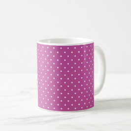 Seamless magenta background polka dot pattern コーヒーマグカップ