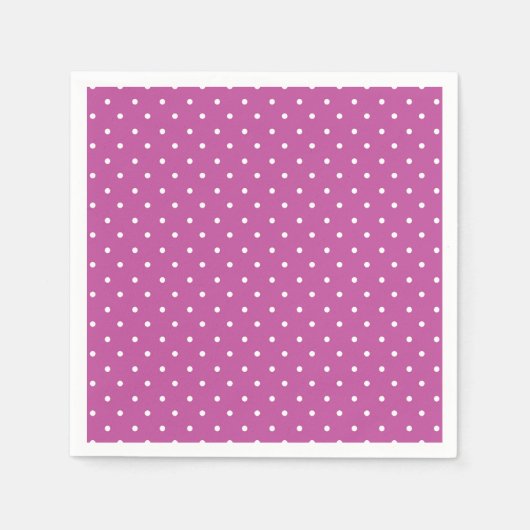 Seamless magenta background polka dot pattern スタンダードカクテルナプキン (正面)