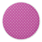 Seamless magenta background polka dot pattern セラミックノブ (正面)