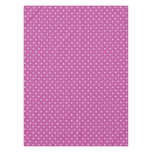 Seamless magenta background polka dot pattern テーブルクロス (正面)