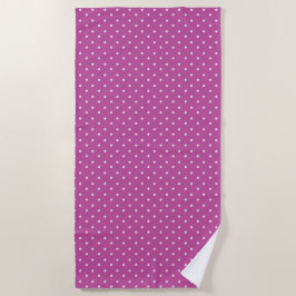 Seamless magenta background polka dot pattern ビーチタオル