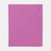 Seamless magenta background polka dot pattern フリースブランケット (正面)