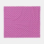 Seamless magenta background polka dot pattern フリースブランケット (正面(横))