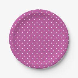 Seamless magenta background polka dot pattern ペーパープレート