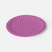 Seamless magenta background polka dot pattern ペーパープレート (アングル)