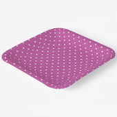 Seamless magenta background polka dot pattern ペーパープレート (傾斜あり)