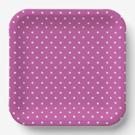 Seamless magenta background polka dot pattern ペーパープレート