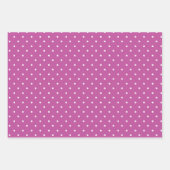 Seamless magenta background polka dot pattern ラッピングペーパーシート (正面)