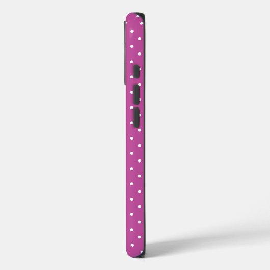 Seamless magenta background polka dot pattern Case-Mate iPhoneケース (裏面 / 左)