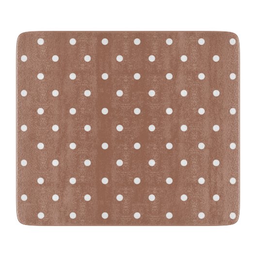 Seamless medium brown polka dot  pattern カッティングボード (正面)