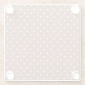Seamless medium brown polka dot  pattern ガラスコースター (裏面)