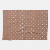 Seamless medium brown polka dot  pattern キッチンタオル (横)