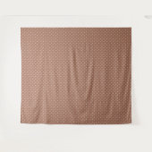 Seamless medium brown polka dot  pattern タペストリー (正面(横))